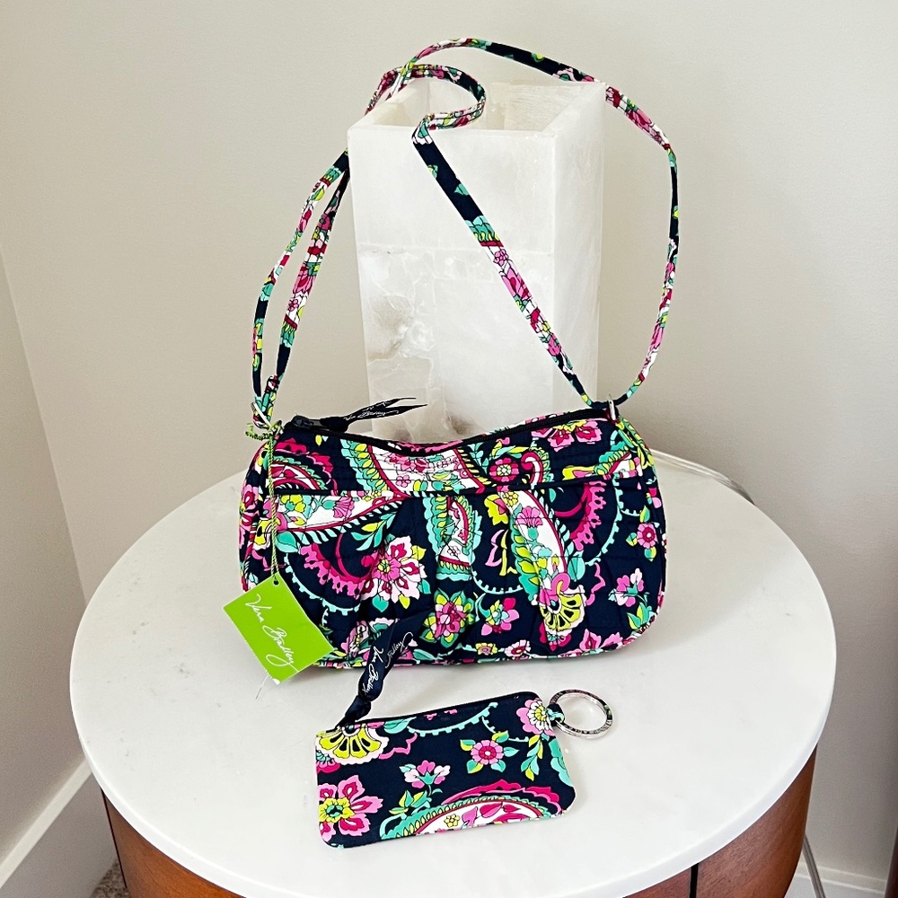 NWT Vera Bradley Franny Petal Paisley Crossbody Purse